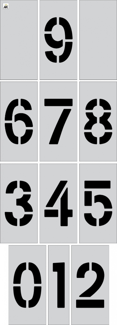 8-inch Number Kit Stencil