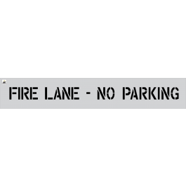 3" Fire Lane Stencil Parking lot 