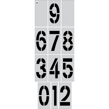 24"x9" Number Kit Stencil