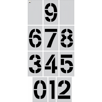 20" x 12" Number Kit Stencil