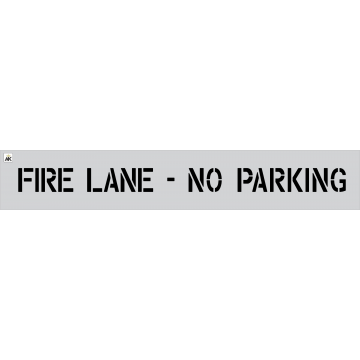 4" Fire Lane - No Parking Stencil