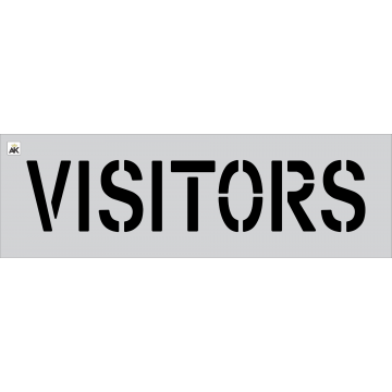 8" VISITORS Stencil