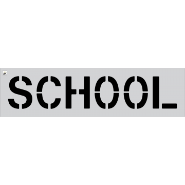 12" SCHOOL Stencil
