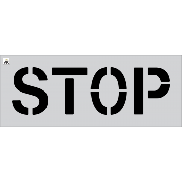12" STOP Stencil
