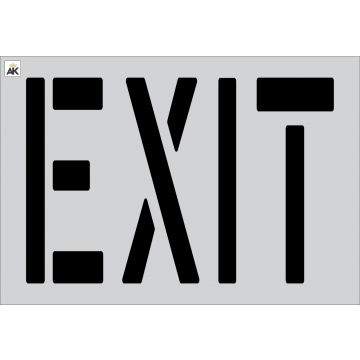 24" EXIT Stencil for parking lots

