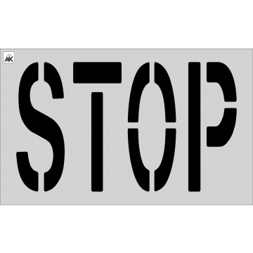 24" STOP Stencil for parking lots