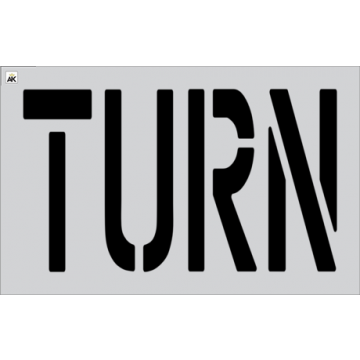 24" Turn Stencil for Painting Parking Lots