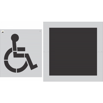 39" Handicap Stencil With Background