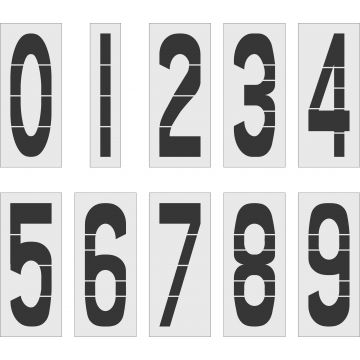48 " Number Kit Stencil 0-9 12 pc (48" x 16")