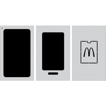 McDonald's 3 pc 42.75" Curbside Remote App Logo
