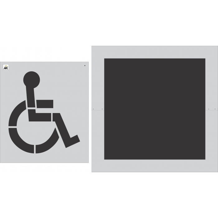 handicap sign black