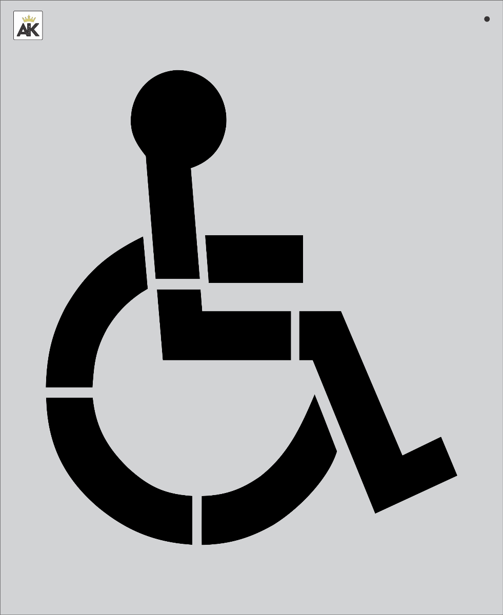 34" Handicap Stencil